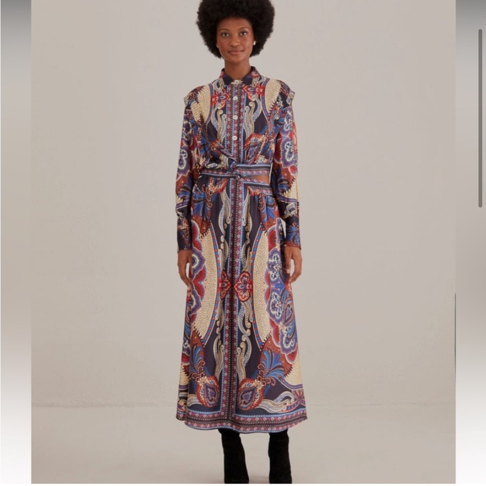 FARM Rio Vibrant Long Sleeve Dress